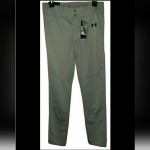 New YOUTH XL Under Armour BOYS loose Baseball Pants -GREY